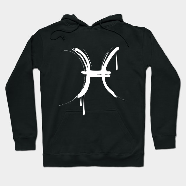 Pisces Zodiac Sign Hoodie by Blind Man Studio